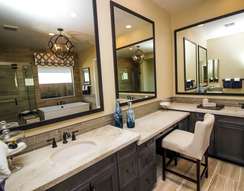 Backlit Mirror and Vanity Area